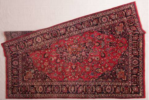Mashad Purple Hand Knotted 98 X 126  Area Rug 400-17099 Image 6