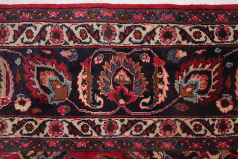 Mashad Purple Hand Knotted 98 X 126  Area Rug 400-17099 Image 8