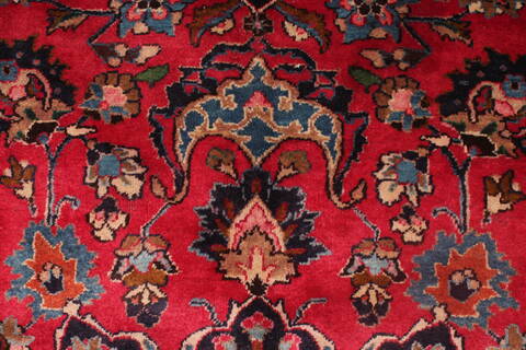 Mashad Purple Hand Knotted 98 X 126  Area Rug 400-17099 Image 9