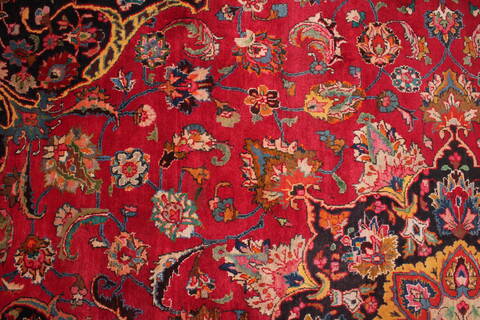 Mashad Purple Hand Knotted 910 X 135  Area Rug 400-17101 Image 6