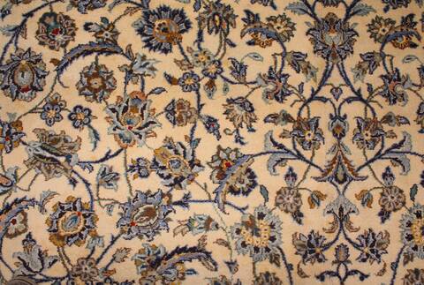 Kashan White Hand Knotted 911 X 135  Area Rug 400-17105 Image 5