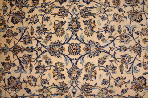 Kashan White Hand Knotted 911 X 135  Area Rug 400-17105 Image 6