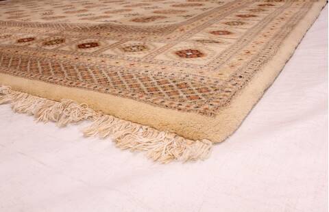 Bokhara Beige Hand Knotted 94 X 1110  Area Rug 400-17107 Image 7