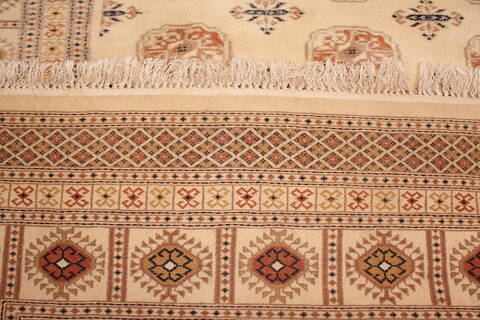Bokhara Beige Hand Knotted 94 X 1110  Area Rug 400-17107 Image 8