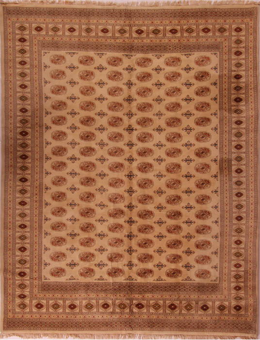 Bokhara Beige Hand Knotted 94 X 1110  Area Rug 400-17107 Image 0