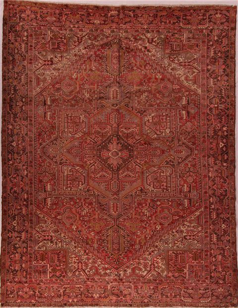 Heriz Red Hand Knotted 911 X 129  Area Rug 400-17112 Image 0