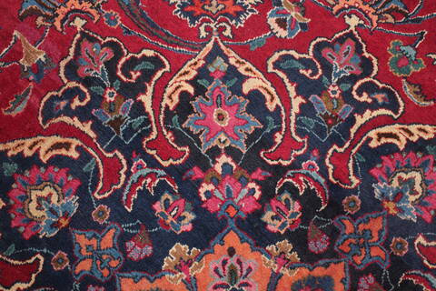 Mashad Red Hand Knotted 910 X 137  Area Rug 400-17114 Image 13