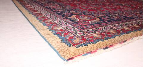 Mashad Red Hand Knotted 910 X 137  Area Rug 400-17114 Image 16
