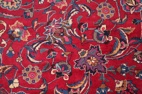 Mashad Red Hand Knotted 910 X 137  Area Rug 400-17114 Image 18