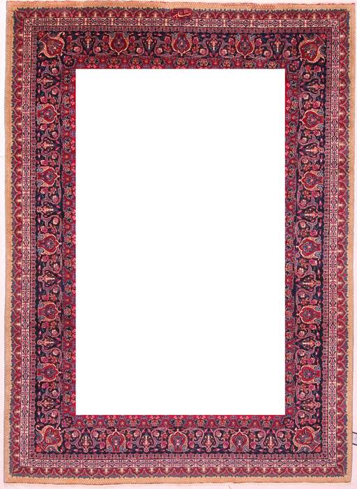 Mashad Red Hand Knotted 910 X 137  Area Rug 400-17114 Image 22