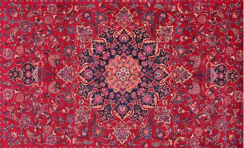 Mashad Red Hand Knotted 910 X 137  Area Rug 400-17114 Image 23