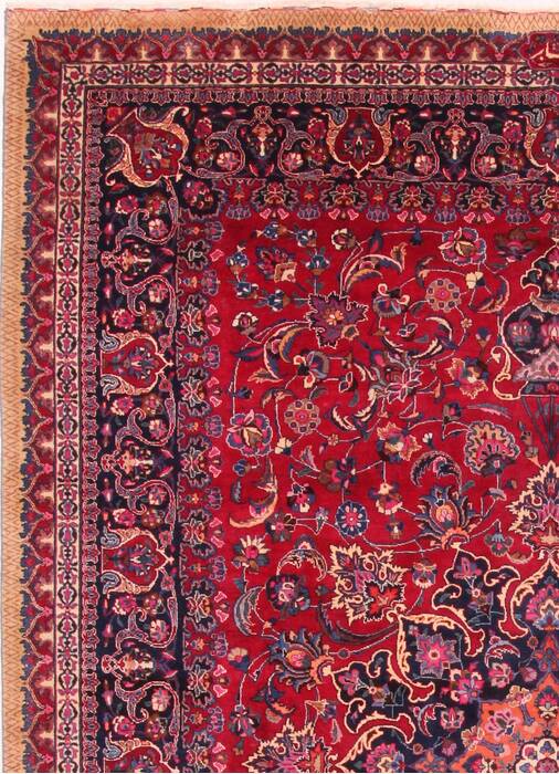 Mashad Red Hand Knotted 910 X 137  Area Rug 400-17114 Image 25