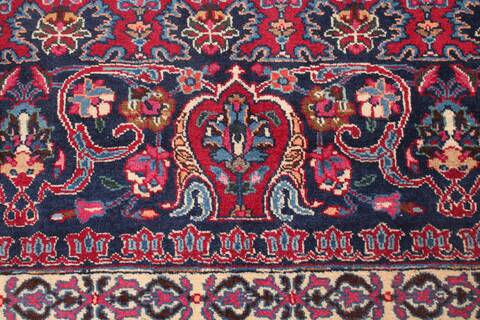 Mashad Red Hand Knotted 910 X 137  Area Rug 400-17114 Image 3