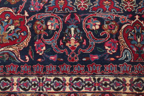 Mashad Red Hand Knotted 910 X 137  Area Rug 400-17114 Image 4