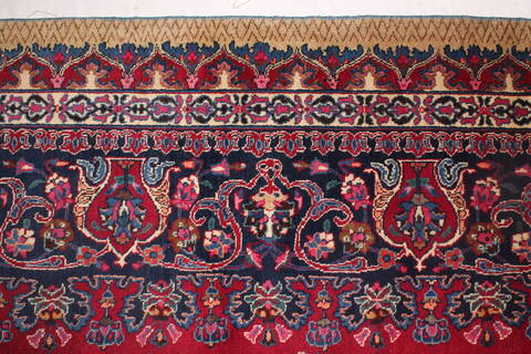 Mashad Red Hand Knotted 910 X 137  Area Rug 400-17114 Image 8