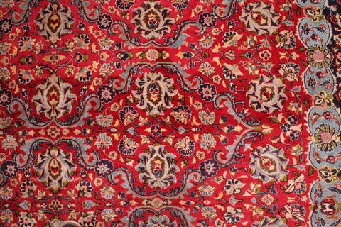 Isfahan Red Hand Knotted 97 X 133  Area Rug 400-17116 Image 8