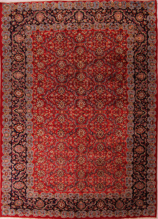 Isfahan Red Hand Knotted 97 X 133  Area Rug 400-17116 Image 0