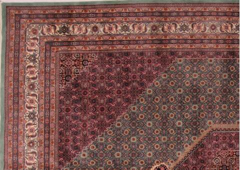 Bidjar Blue Hand Knotted 98 X 137  Area Rug 400-17118 Image 1