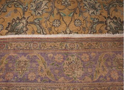 Tabriz Purple Square Hand Knotted 97 X 102  Area Rug 400-17119 Image 13