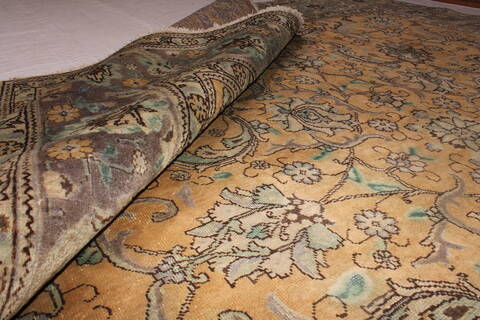 Tabriz Purple Square Hand Knotted 97 X 102  Area Rug 400-17119 Image 16