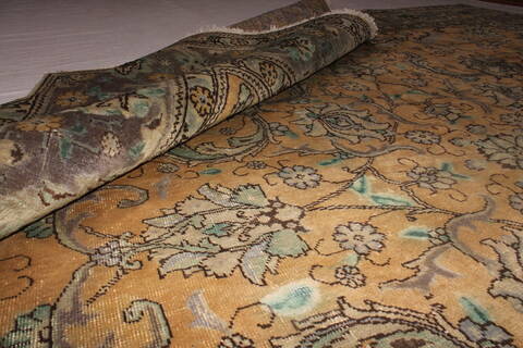 Tabriz Purple Square Hand Knotted 97 X 102  Area Rug 400-17119 Image 17