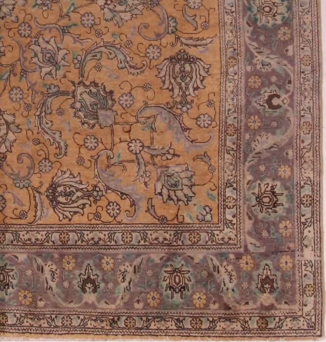 Tabriz Purple Square Hand Knotted 97 X 102  Area Rug 400-17119 Image 21