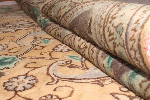 Tabriz Purple Square Hand Knotted 97 X 102  Area Rug 400-17119 Image 2