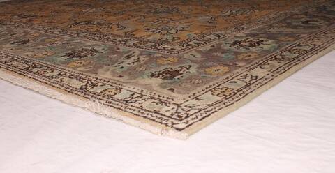 Tabriz Purple Square Hand Knotted 97 X 102  Area Rug 400-17119 Image 4
