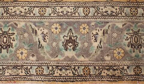 Tabriz Purple Square Hand Knotted 97 X 102  Area Rug 400-17119 Image 5