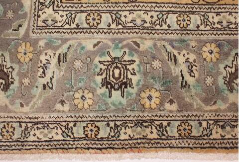 Tabriz Purple Square Hand Knotted 97 X 102  Area Rug 400-17119 Image 6