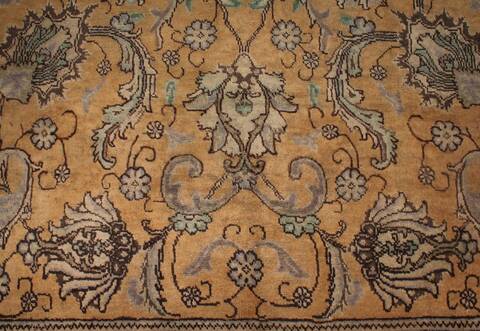 Tabriz Purple Square Hand Knotted 97 X 102  Area Rug 400-17119 Image 7