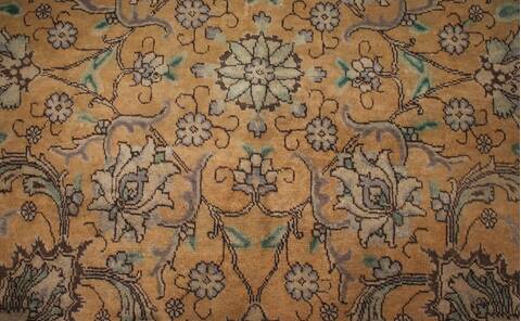 Tabriz Purple Square Hand Knotted 97 X 102  Area Rug 400-17119 Image 8