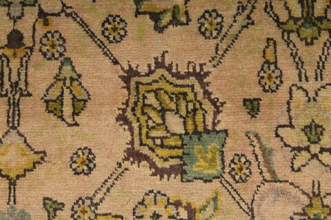 Tabriz Purple Hand Knotted 911 X 1210  Area Rug 400-17125 Image 14