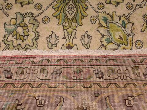 Tabriz Purple Hand Knotted 911 X 1210  Area Rug 400-17125 Image 16