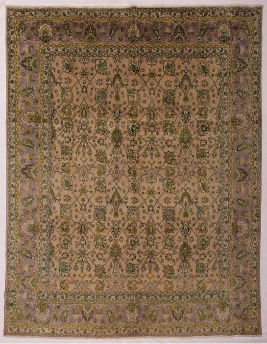 Tabriz Purple Hand Knotted 911 X 1210  Area Rug 400-17125 Image 20