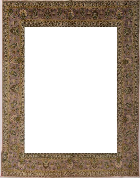 Tabriz Purple Hand Knotted 911 X 1210  Area Rug 400-17125 Image 21