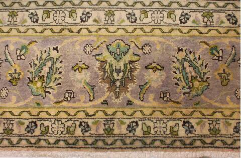 Tabriz Purple Hand Knotted 911 X 1210  Area Rug 400-17125 Image 8