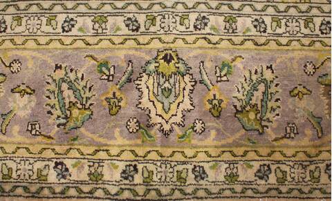 Tabriz Purple Hand Knotted 911 X 1210  Area Rug 400-17125 Image 9
