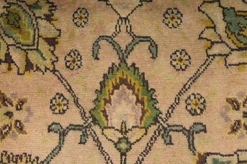 Tabriz Purple Hand Knotted 911 X 1210  Area Rug 400-17125 Image 12