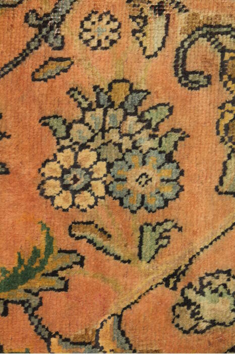Tabriz Orange Square Hand Knotted 911 X 114  Area Rug 400-17126 Image 10