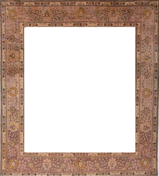 Tabriz Orange Square Hand Knotted 911 X 114  Area Rug 400-17126 Image 19