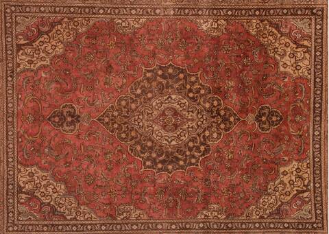 Tabriz Red Hand Knotted 910 X 130  Area Rug 400-17129 Image 6