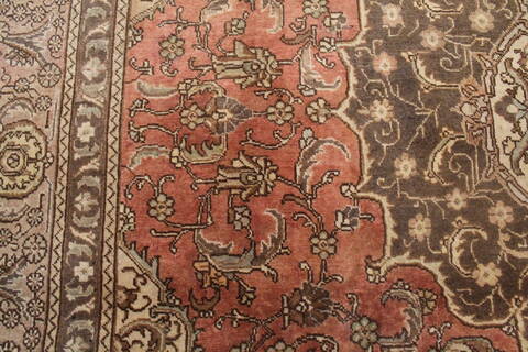 Tabriz Red Hand Knotted 910 X 130  Area Rug 400-17129 Image 8