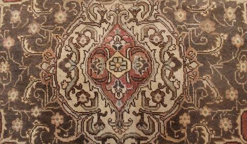 Tabriz Red Hand Knotted 910 X 130  Area Rug 400-17129 Image 9