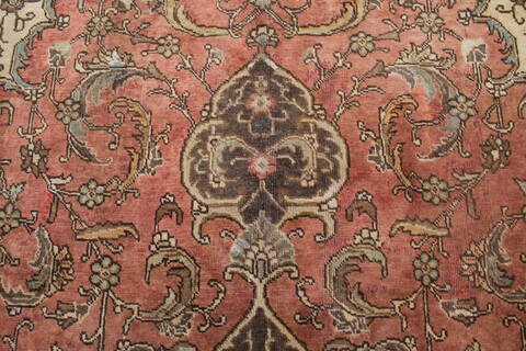 Tabriz Red Hand Knotted 910 X 130  Area Rug 400-17129 Image 10