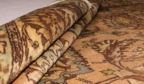 Tabriz Purple Square Hand Knotted 95 X 98  Area Rug 400-17136 Image 14