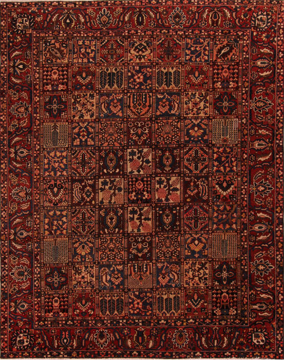 Bakhtiar Brown Hand Knotted 105 X 130  Area Rug 400-17146 Image 0