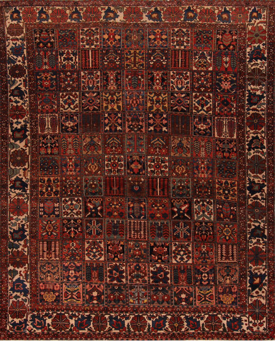 Bakhtiar Brown Hand Knotted 105 X 130  Area Rug 400-17147 Image 0
