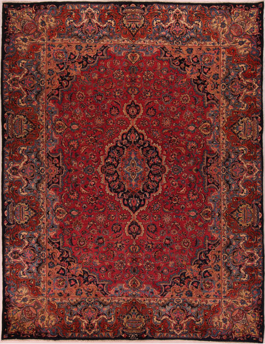 Kashmar Purple Hand Knotted 99 X 129  Area Rug 400-17150 Image 0