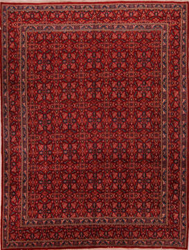 Persian Modern Red Rectangle 10x13 ft Wool Carpet 17151
